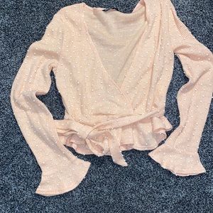 Pink crop sweater from SHEIN